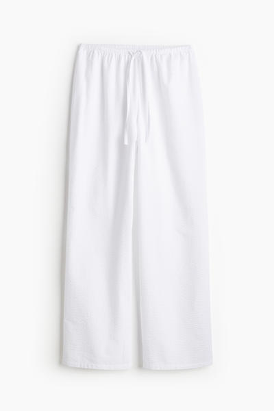 White pajama trousers
