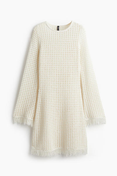 Eyelet knit dress