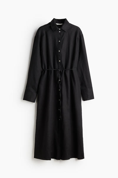 Linen shirt dress