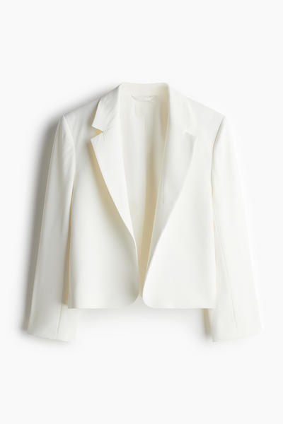 White cuff-vent blazer