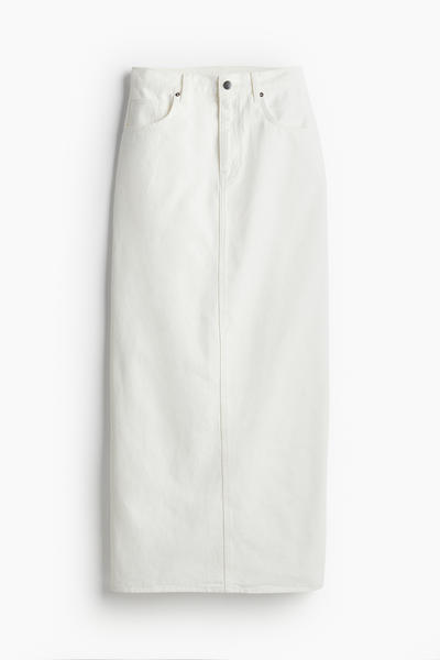 Long denim skirt