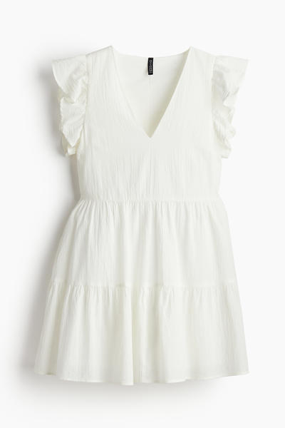 Ruffled sleeve dress