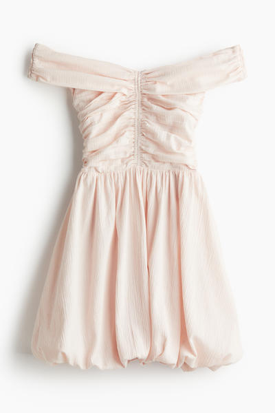 Crinkled off-shoulder dress