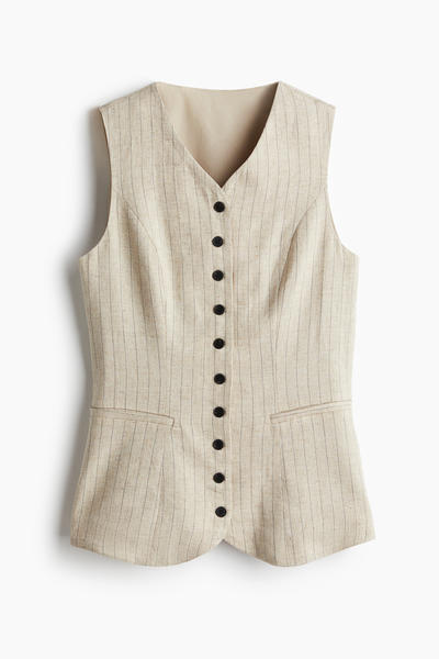 Pinstripe suit waistcoat