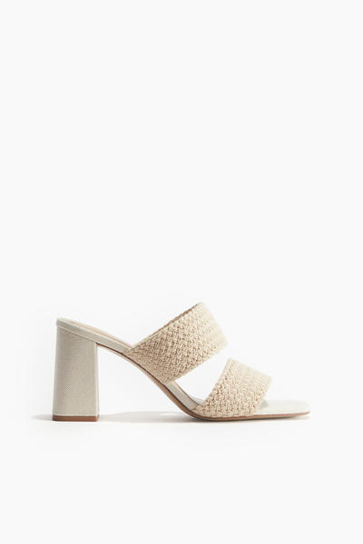 Braided heeled sandals