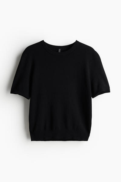 Fine knit T-shirt