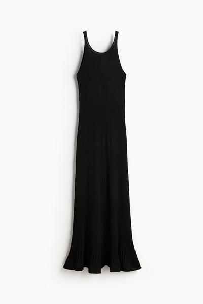Rib-knit maxi dress