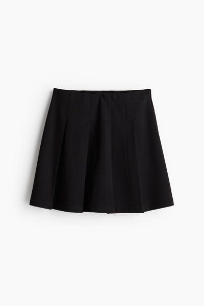 Pleated jersey skirt