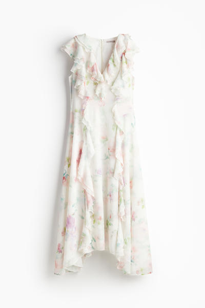 Ruffled chiffon dress