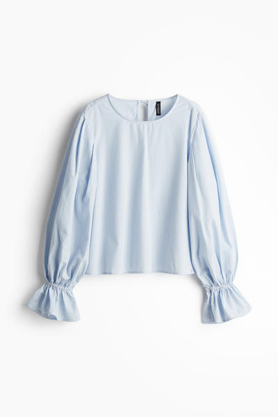 Cotton Tie-Detail Blouse