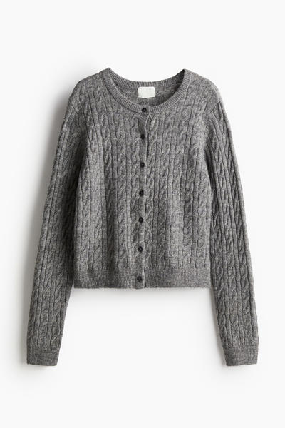 Cable-knit cardigan