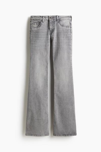 Flared low-rise jeans