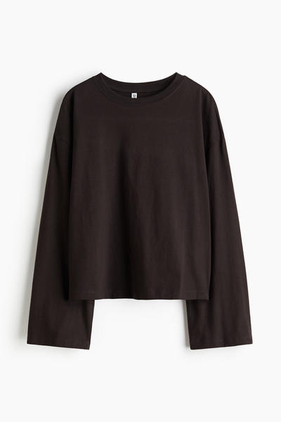 Long-sleeved cotton top