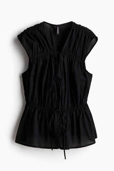 Cotton Tie Blouse