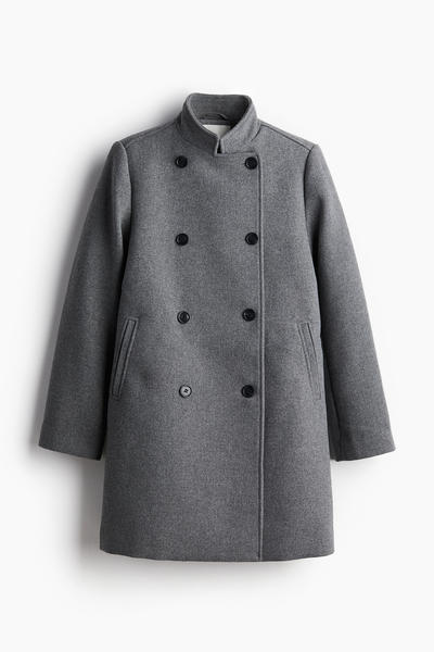 Double-breasted car coat