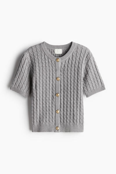 Cable-knit cardigan