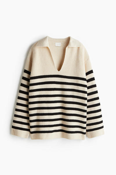 Collared knit sweater