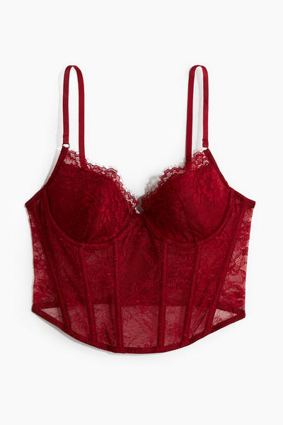 Lace padded bustier
