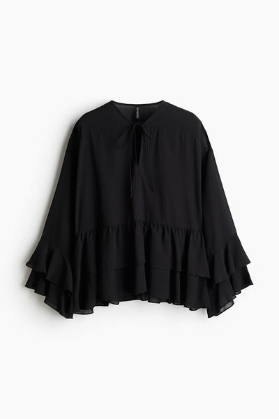 Chiffon ruffle blouse