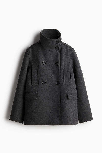 High neck coat