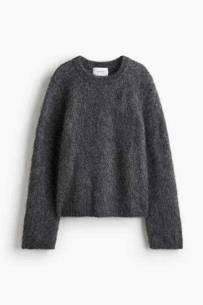 Mohair-blend knitted sweater