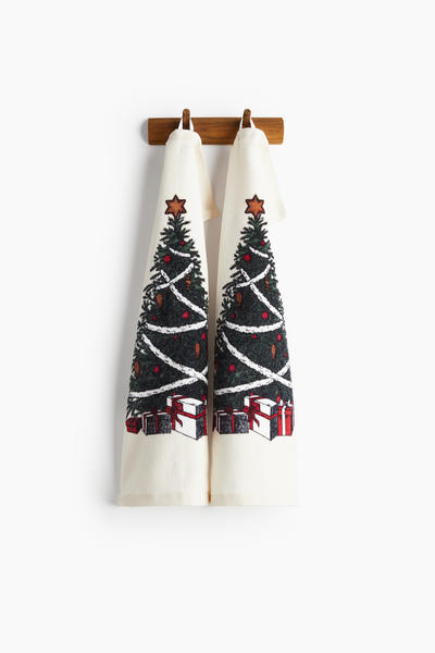 Velour guest towels, 2 pc