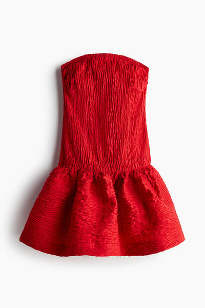 Smocked bandeau dress