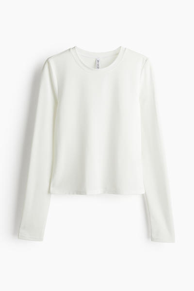 Long-sleeved microfiber top