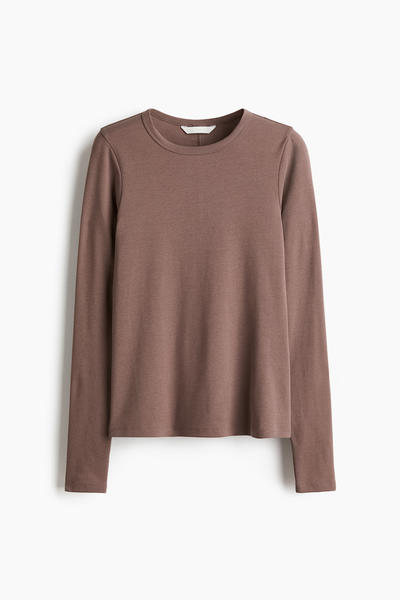 Long-sleeve jersey top