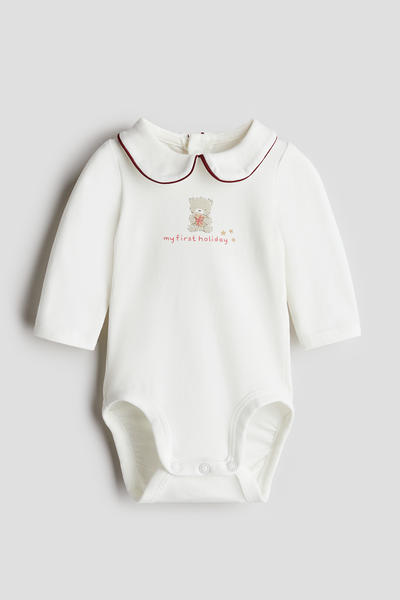 Collared baby bodysuit