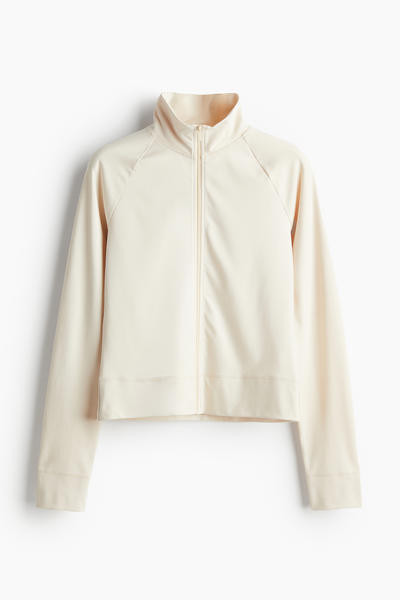 Zip-through jersey cardigan