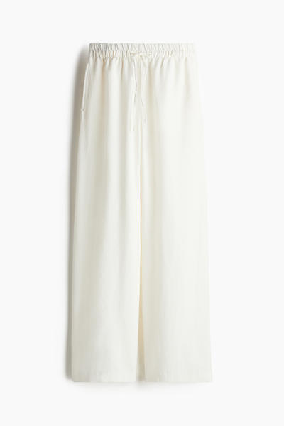 Linen blend trousers