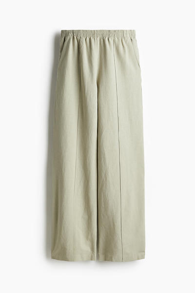 Linen blend trousers