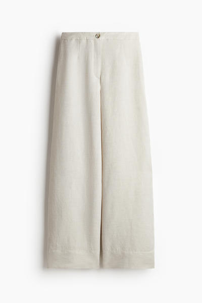 Linen blend trousers