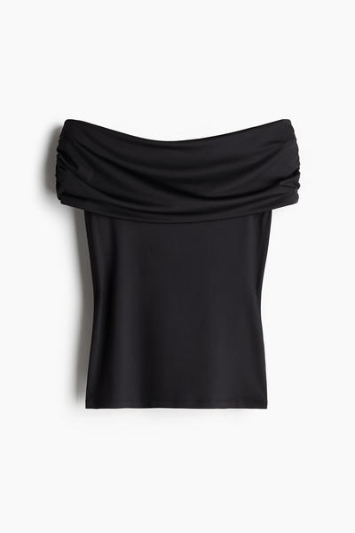 Ruched off-shoulder top