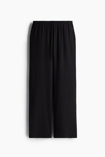 Straight drawstring trousers