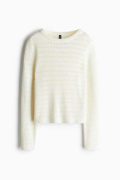 Eyelet-patterned sweater