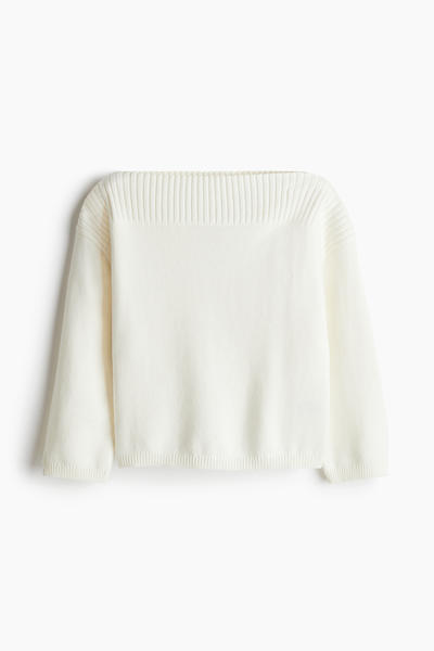 Boat-neck sweater