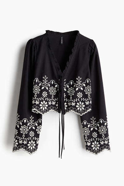 Cotton embroidered blouse