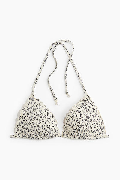 Triangle pushup bikini top
