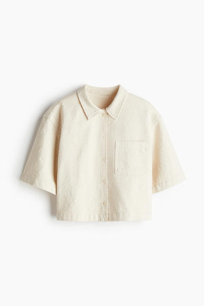 Oversized jacquard shirt