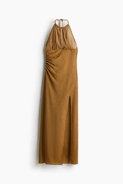 Pleated Halterneck Dress