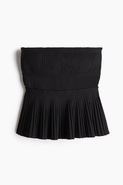 Pleated bandeau top