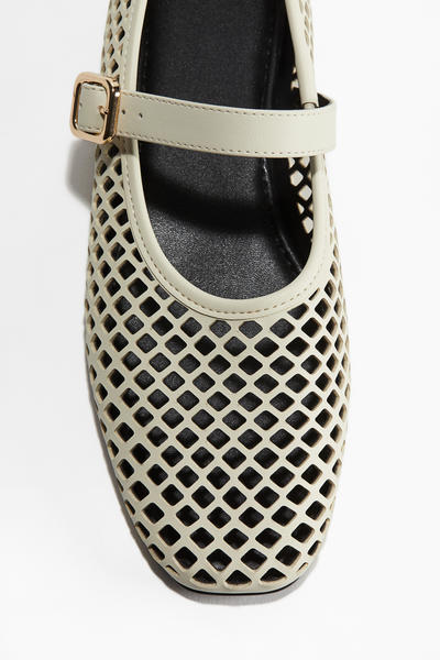 Perforated Mary Jane flats