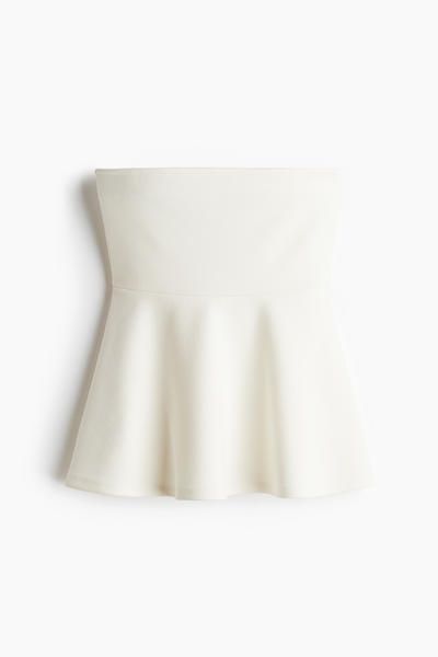 Peplum tube top