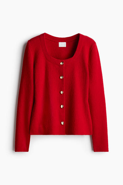 Fitted knit cardigan