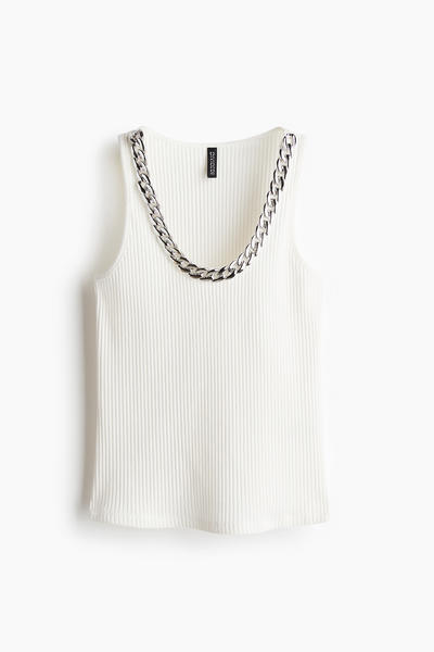 Ribbed Chain Tank Top