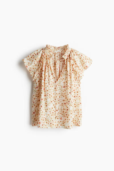 Butterfly sleeve blouse