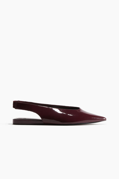 Slingback patent shoes
