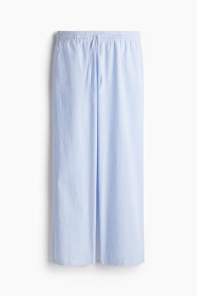 Seersucker Drawstring Trousers